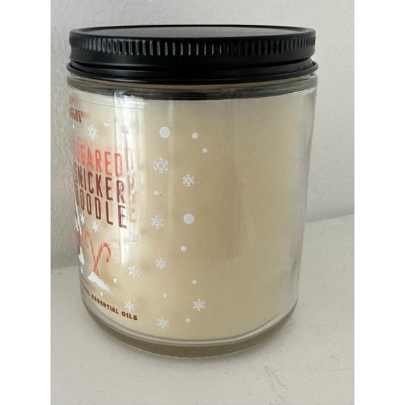 HOLIDAY SUGARED SNICKERDOODLE SINGLE WICK CANDLE Jar Bath & Body Works - Picture 2 of 8
